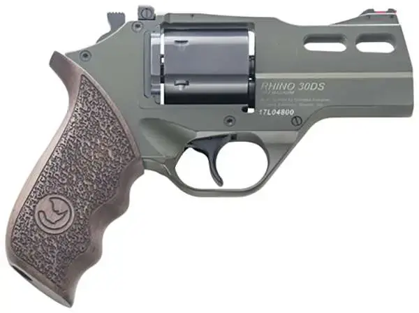 Chiappa Firearms 340285 Rhino 30DS 357 Mag 6 Round 3" OD Green Walnut Grip
