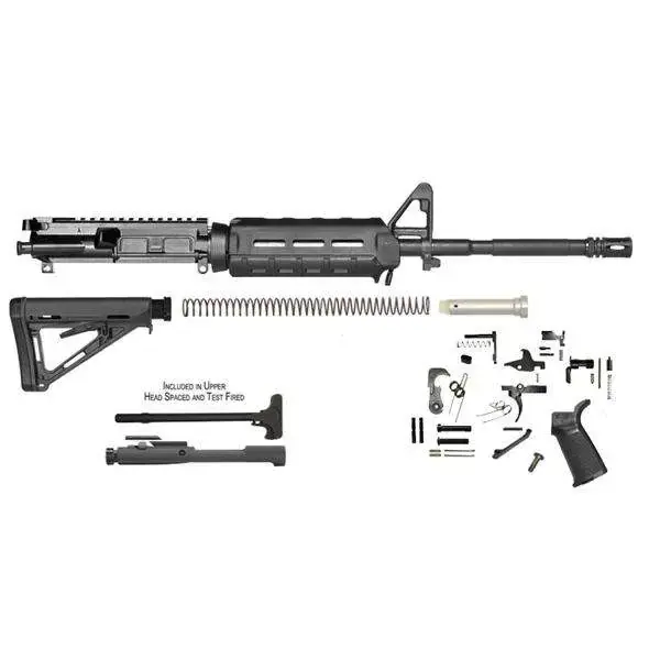 Del-Ton AR-15 Build Kit Includes Upper for .223/5.56 NATO 16" Barrel 1:9 Magpul Furniture M-Lok Black RKT100-MLOK