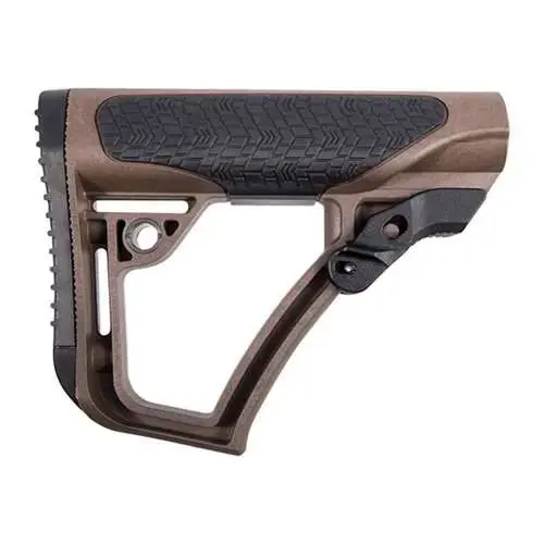 Daniel Defense 2109104179011 Collapsible Buttstock Mil-Spec Brown Synthetic for AR15/M16/M4 with Mil-Spec Receiver Extension