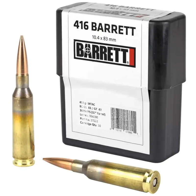 Barrett 17222 Rifle MTAC 416 Barrett 452 gr MTAC 10 Round Box
