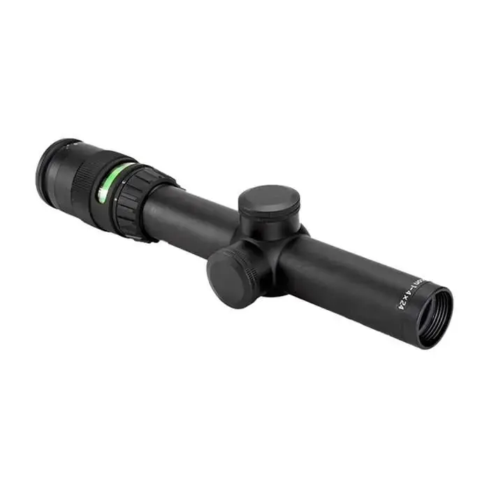 Trijicon 200071 AccuPoint 1-4x 24mm Obj 94.20-24.10 ft @ 100 yds FOV 30mm Tube Matte Black Finish Illuminated Duplex Crosshair/Green Dot