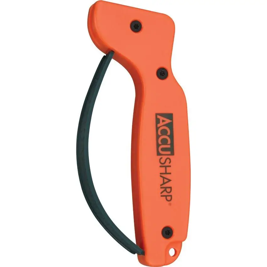 Accusharp 014C Knife Sharpener Tungsten Carbide Sharpener Plastic Handle Orange