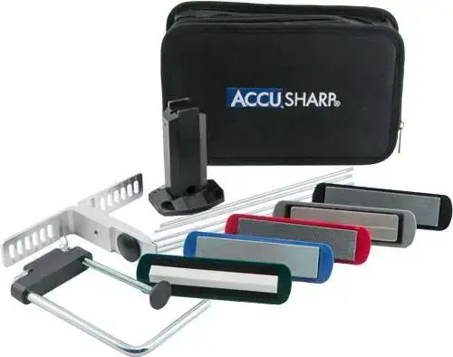 Accusharp 059C 5-Stone Precision Set Extra Coarse, Coarse, Medium, Fine, Ultra-Fine Diamond, Alumina, Ceramic Sharpener