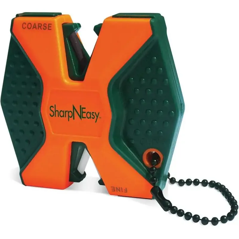 Accusharp 336C SharpNEasy 2-Step Fine, Coarse Ceramic Sharpener Plastic Handle Black/Orange