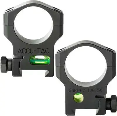 Accu-Tac HSR-340 HSR-34 Scope Rings 34mm Flat Black Anodized