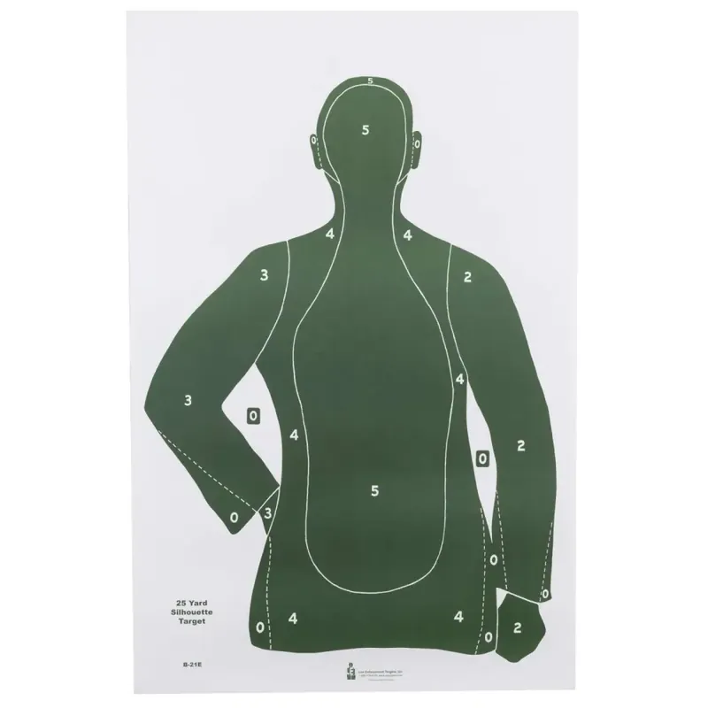 ACTION TARGET INC B21EGREEN100 B-21E Qualification Target Paper 23" x 35" Silhouette Green 100 Per Box