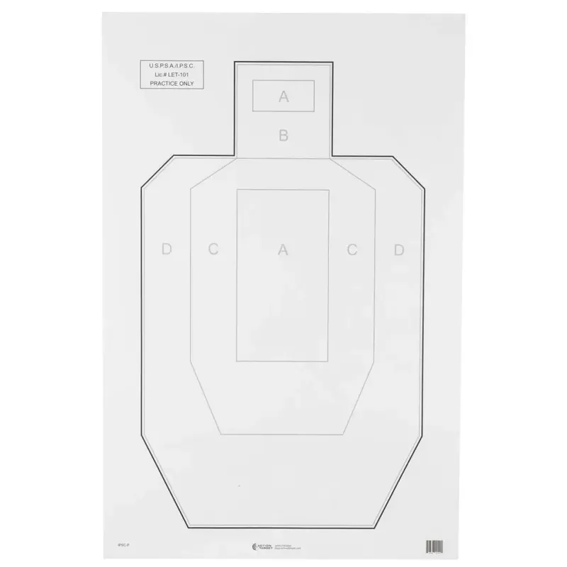 ACTION TGT USPSA PAPER 100PK