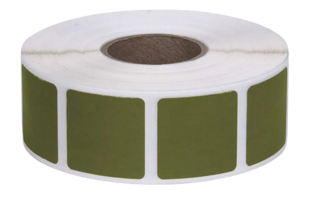 ACTION TARGET INC PAST/DKGR Square Target Pasters 7/8" 1000 Per Roll Military Green