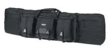 RUKX GEAR ATICT42DGB Tactical Double Gun Case Black 600D Polyester 42"