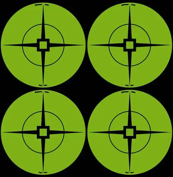 Birchwood Casey 33933 Target Spots Self-Adhesive Paper 3" Crosshair Black Target Paper w/Green Target 40 Per Pack