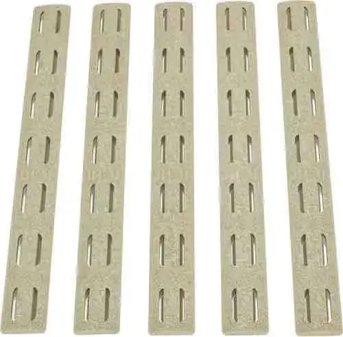 BCM KMRRPFDE5 KeyMod Rail Panel Kit AR-15 Flat Dark Earth Polymer 5 Pack