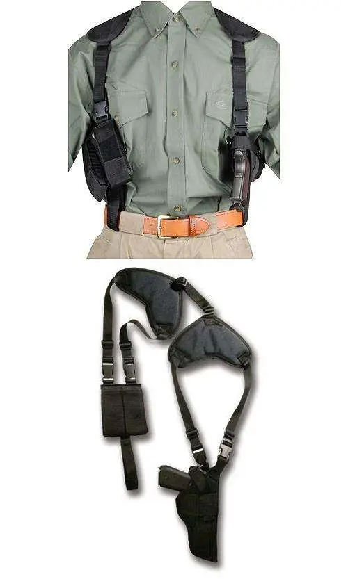 Bulldog WSHD8 Deluxe Shoulder Harness Black Nylon 3.5-5" Lg Frame Auto, Most Ambidextrous Hand