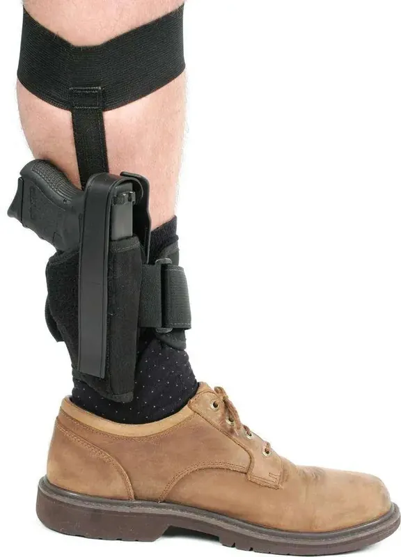 Blackhawk 40AH12BKR Ankle Black Cordura 1000D Nylon Ankle Fits Glock 26,27,33 & Other Sub-Compact 9mm,40Cal Right Hand