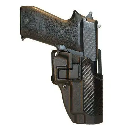 Blackhawk 410006BKR Serpa CQC Concealment Black Carbon Fiber Polymer OWB Sig 220/225/226 w/wo rail Right Hand