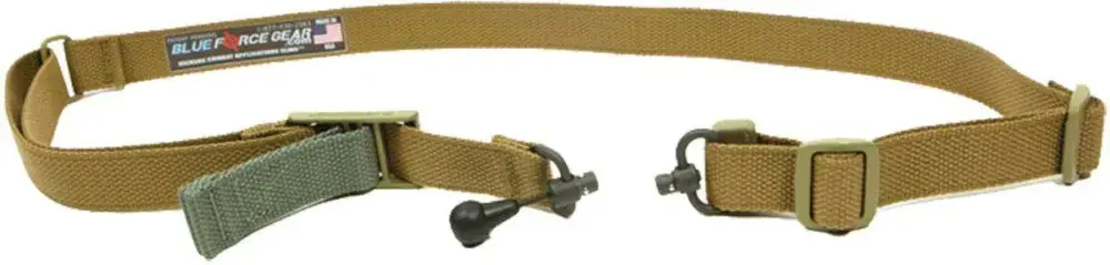 Blue Force Gear VCAS2TO1RED200AACB Vickers 221 Sling with RED Swivel 2" W Padded Single/Two Point Coyote Tan Cordura