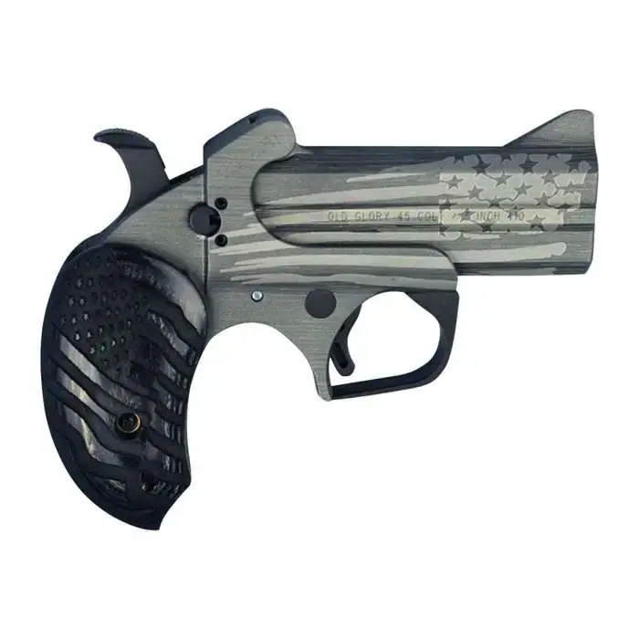 Bond Arms BAOGP2 Old Glory Package 2 38 Special/357 Mag 410/45 Colt (LC) Derringer American Flag Stainless Steel Cerakote Bond Arms Black Leather Driving Holster