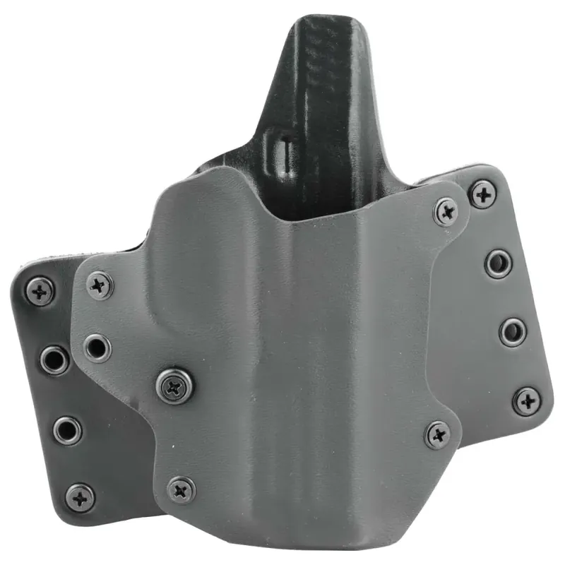 BlackPoint 100077 Leather Wing Black Kydex Holster w/Leather Wings OWB S&W M&P 9,40 Right Hand