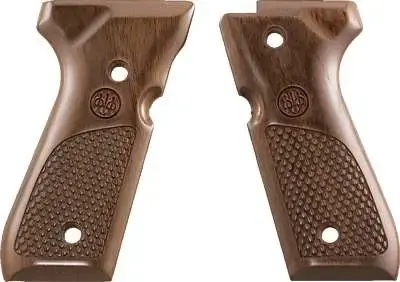 BERETTA GRIPS 92 96 WOOD OVAL CHKRNG