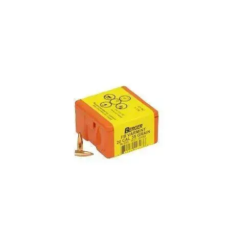Berger Bullets 20303 Varmint 20 Caliber .204 35 GR Varmint Flat Base 100 Box