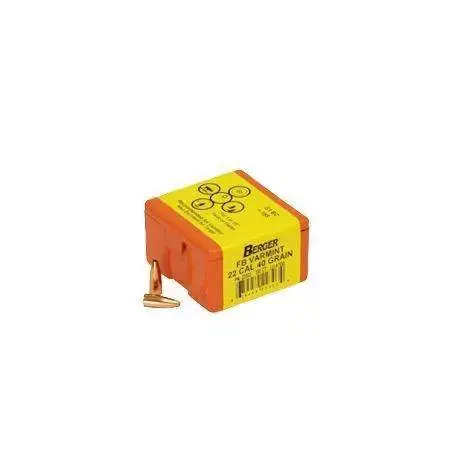 Berger Bullets 22303 Varmint 22 Caliber .224 40 GR Flat Base 100 Box