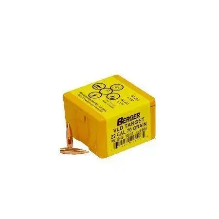 Berger Bullets 22418 Target .22 Cal .224 70 gr Secant Very Low Drag 100 Per Box
