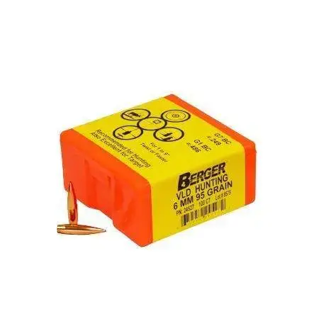 Berger Bullets 24527 Hunting 6mm .243 95 gr Secant Very Low Drag 100 Per Box