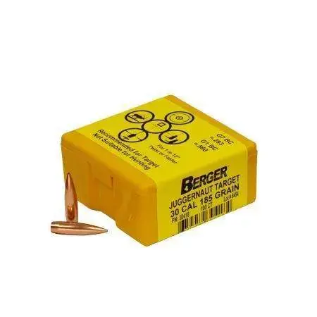 Berger Bullets 30418 Target 30 Cal .308 185 gr Juggernaut Target 100 Per Box