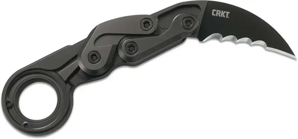 Columbia River 4040V Provoke 2.41" Veff Serrated Black Titanium Nitride D2 Steel Black Anodized Aluminum Handle Folding