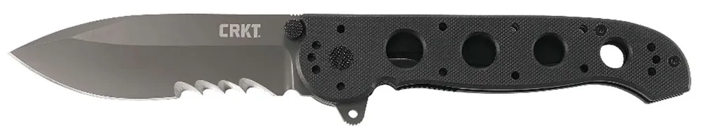 Columbia River M21-14G M21-14G 3.88" Spear Point Veff Serrated 1.4116 Titanium Nitride G10 Black Handle Folding