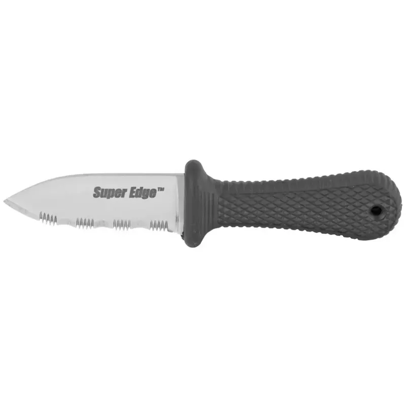 Cold Steel 42SS Super Edge 2" Spear Point Part Serrated AUS 8A Steel Kray-Ex Black Handle Fixed