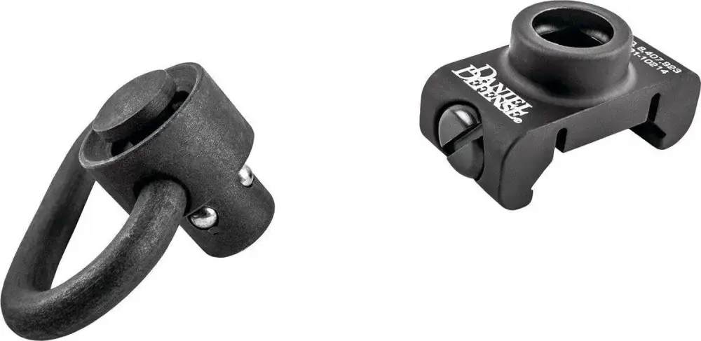 Daniel Defense 0302130029 Rail Mount Swivel Attachment 1.25" Quick Detach w/Push Button Black Anodized
