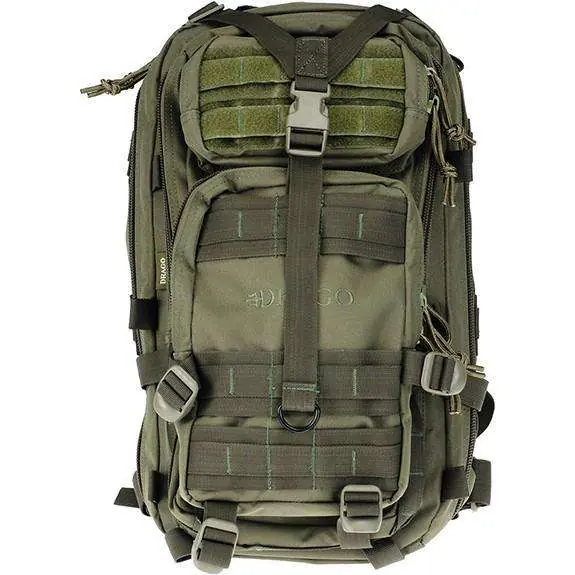 Drago Gear 14301GR Tracker Backpack 600D Polyester 18" x 11" x 11" Green