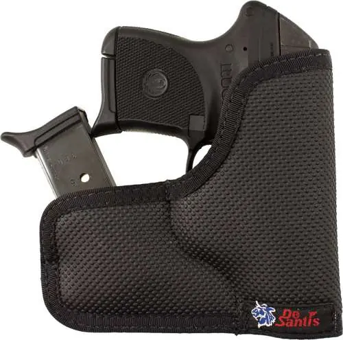 Desantis Gunhide M33BJG3ZO Ammo Nemesis Pocket Kel-Tec P-3AT/P32 Rubberized Fabric Black