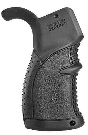 FAB Defense FX-AGR43B AGR-43 Ergonomic Pistol Grip AR-15 Multi-Textured Black Polymer w/Rubber Overmold