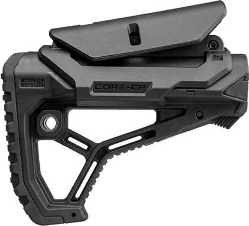 FAB Defense FX-GLCORECPB GL-Core CP Buttstock with Adjustable Cheekrest Matte Black Synthetic for AR15/M4