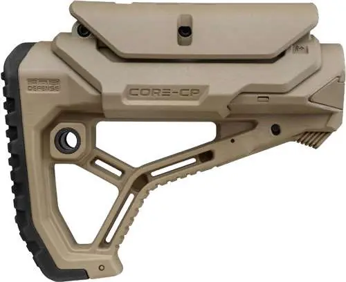 FAB Defense FX-GLCORECPT GL-Core CP Buttstock with Adjustable Cheekrest Flat Dark Earth Synthetic for AR15/M4