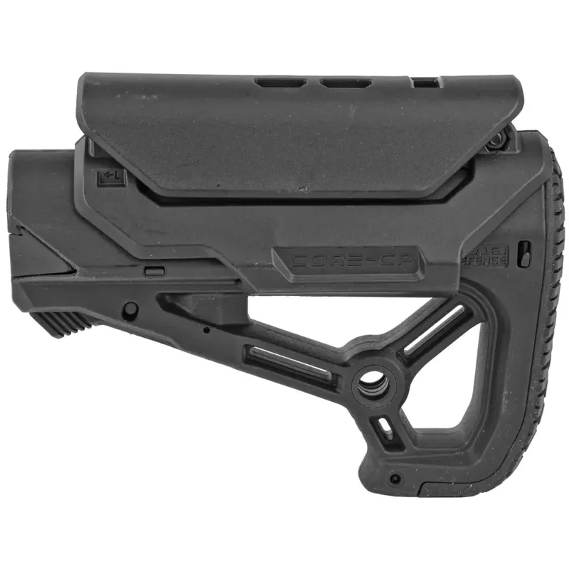 FAB Defense FX-GLCORESCP GL-Core S CP Buttstock with Adjustable Cheekrest Matte Black Synthetic for AR15/M4