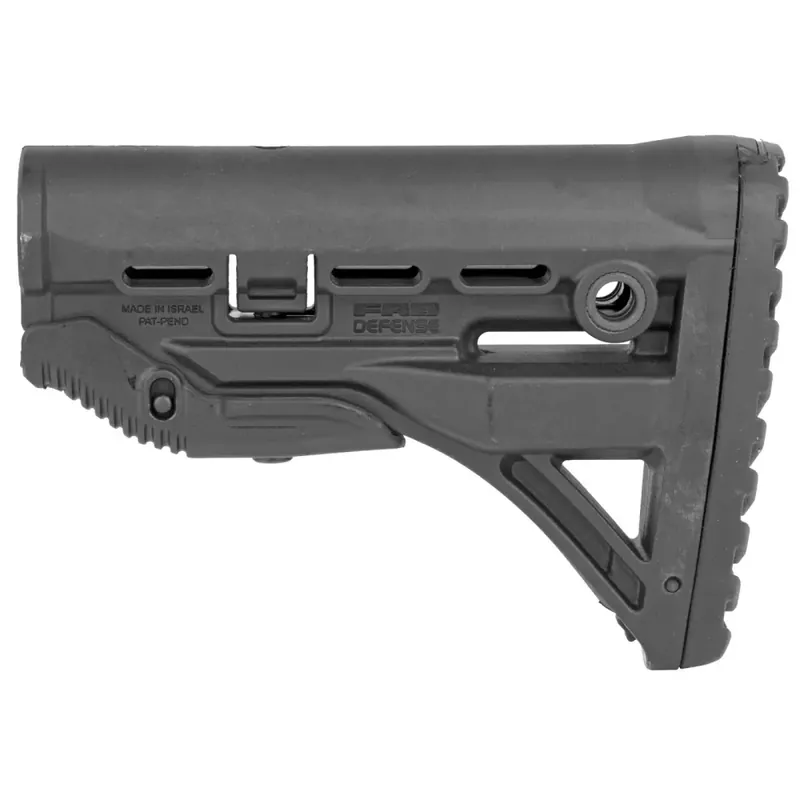 FAB Defense FXGLSHOCK GL-Shock Buttstock with Anti-Rattle Mechanism Matte Black Synthetic for M4/M16