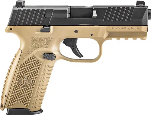 FN 66100357 509 9mm Luger 4" 17+1 Flat Dark Earth, Black Interchangeable Backstrap Grip No Manual Safety