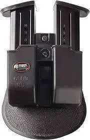 Fobus 6909NDP Double Magazine Pouch with Paddle 9mm Luger/40 S&W Double Stack Plastic Black