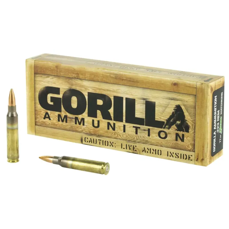Gorilla GA22377SMK Gorilla Match 223 Rem 77 gr Sierra MatchKing 20 Round Box