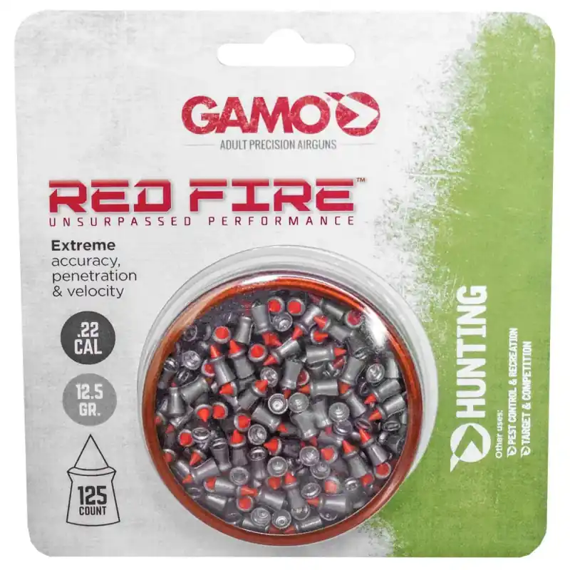 Gamo 632270454 Red Fire .22 Pellet Lead Pointed 125 Per Tin