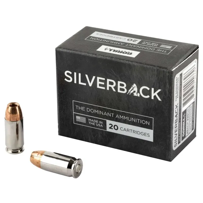 Gorilla SB45230SD Silverback Self Defense 45 ACP 230 gr Solid Copper Hollow Point (SCHP) 20 Round Box