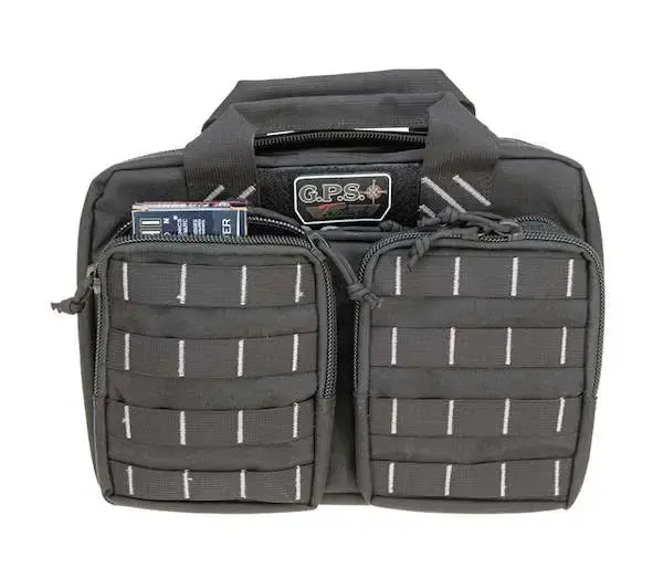 G*Outdoors T1311PCB Tactical Quad Plus 2 Pistol Case Gun Case Quad 1000D Nylon Teflon Coating Black
