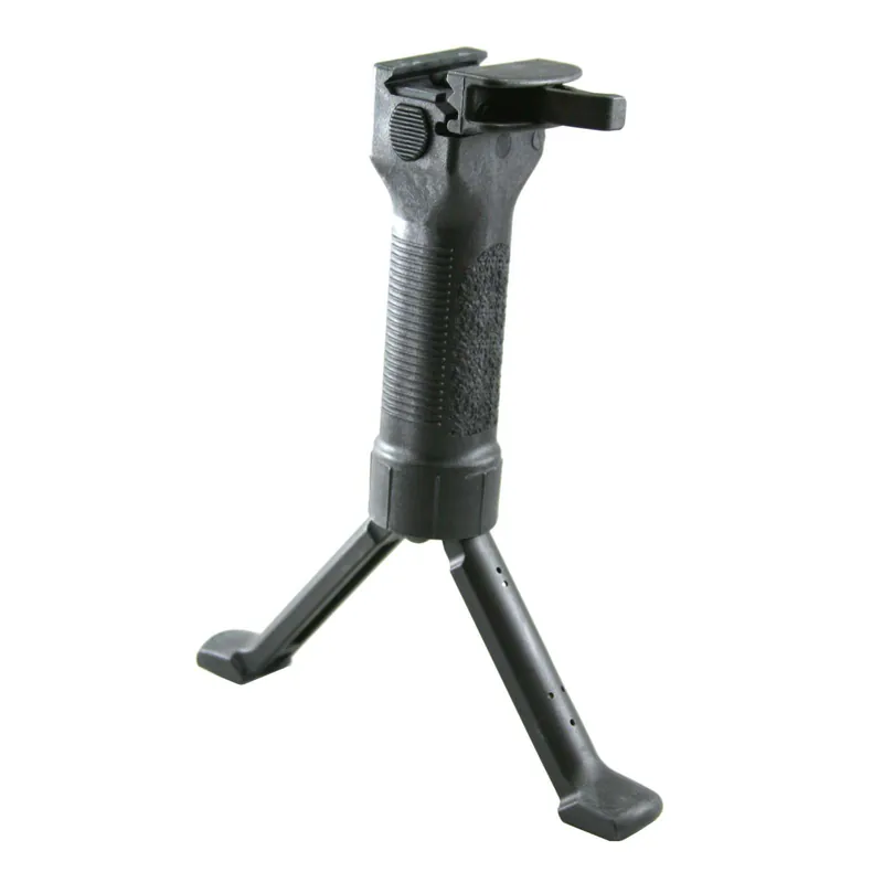 The Grip Pod V2 was designed with the shooter in mind. The handle has been reshaped for a more ergonomic fit. Smaller ribs remain on the back and front of the handle and gripping panels were added to.