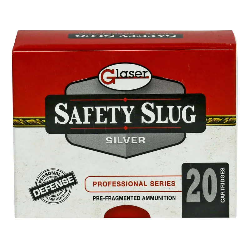 GLASER SILVER 9MM+P 80GR 20 Round Box