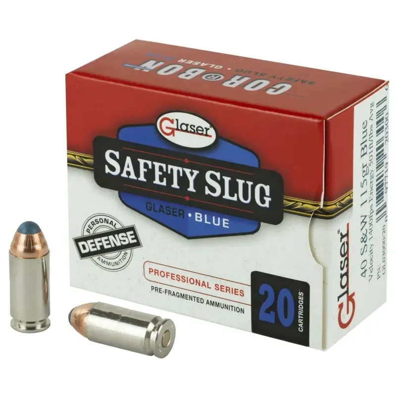 GLASER BLUE 40S&W 115GR 20 Round Box