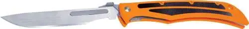 Havalon XTC-115BLAZE Baracuta Blaze 4.38" Replaceable Plain Stainless Steel G10 Black Inserts/Orange Handle Folding