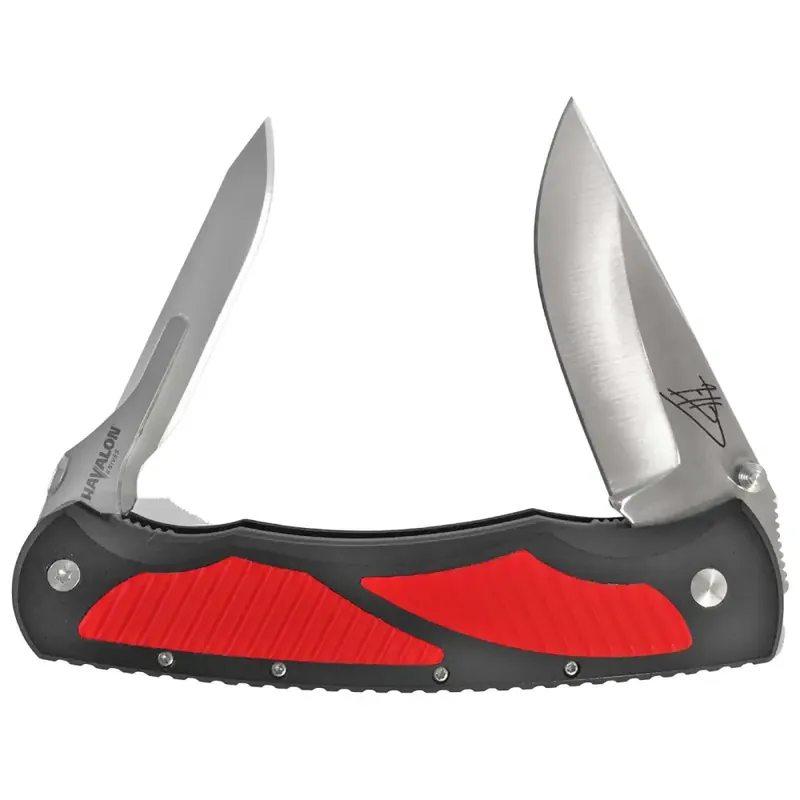 Havalon XTC-TRED Titan Jim Shockey Signature Multiple Replaceable Plain AUS 8 Steel Polymer Black/Red Handle Folding