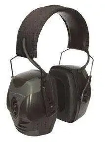 Howard Leight R01902 Impact Pro Electronic Earmuffs 30 dB Over the Head Black Ear Cups w/Black Band